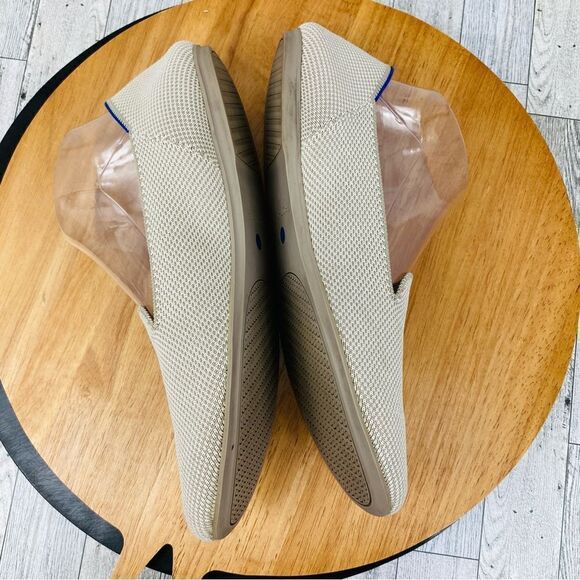 Rothy’s The Loafer Linen Double Stich Slip On Flats Shoe Tan 11 - Picture 5 of 11